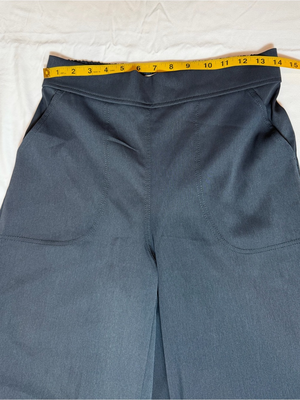 Max Studio Grey Pull-On Elastic Waist Pants Wide Leg Pants Size Medium - Picture 6 of 11